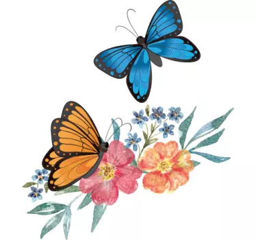 Camiseta niños mariposas coloridas floral - TenVinilo