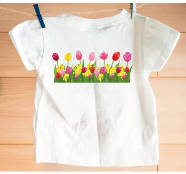 Camisa cuadrada de flores de dibujos animados - TenVinilo