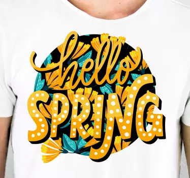Camiseta con motivo floral de primavera - TenVinilo