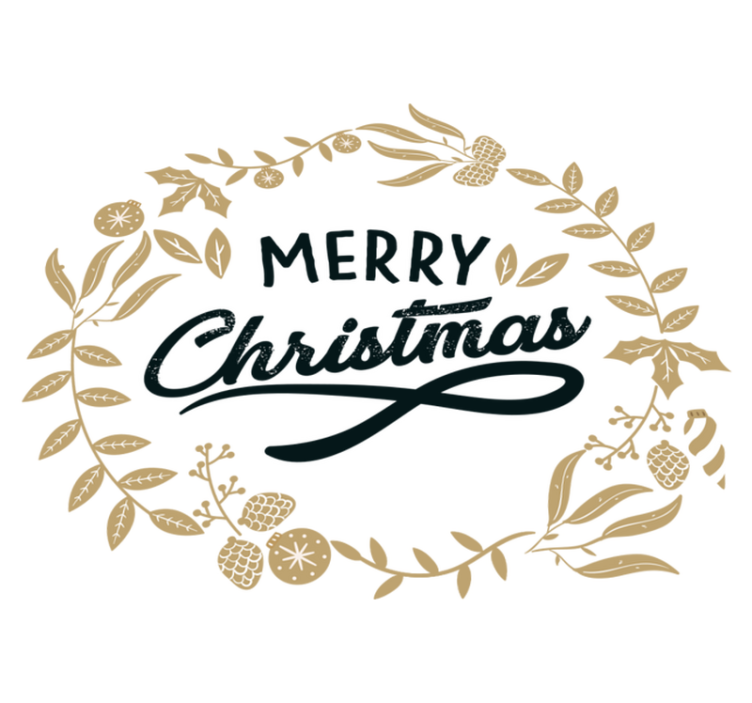 Alfombra vinílica navidad bordado floral navideño - TenVinilo