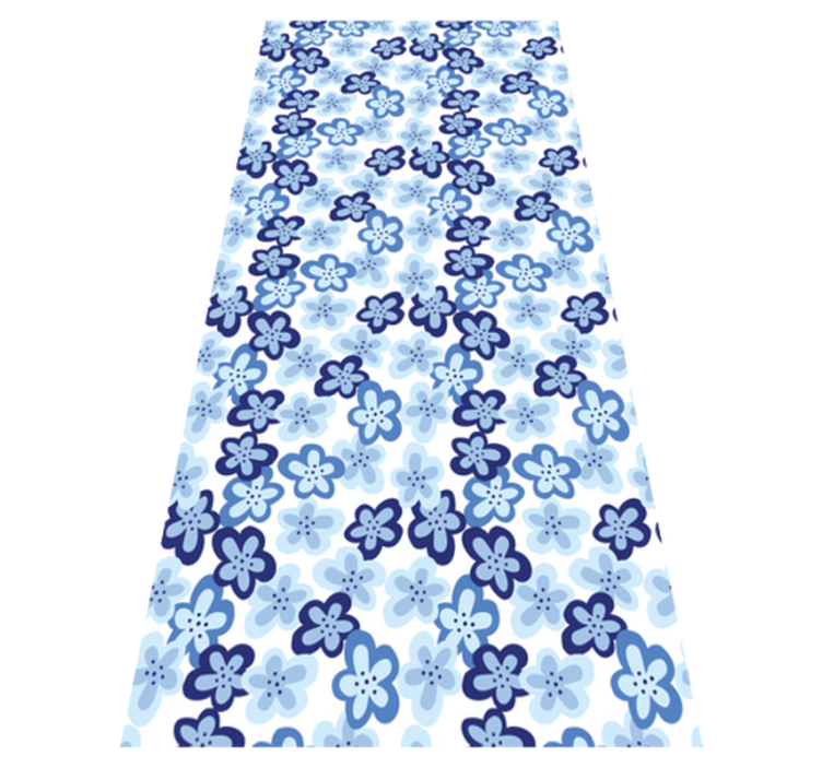 Alfombra vinílica flores patrón de flores nórdico - TenVinilo