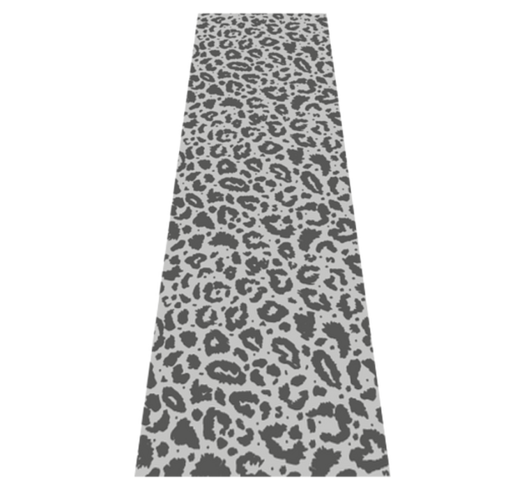 Alfombra vinílica animal print estilo clásico leopardo gris - TenVinilo