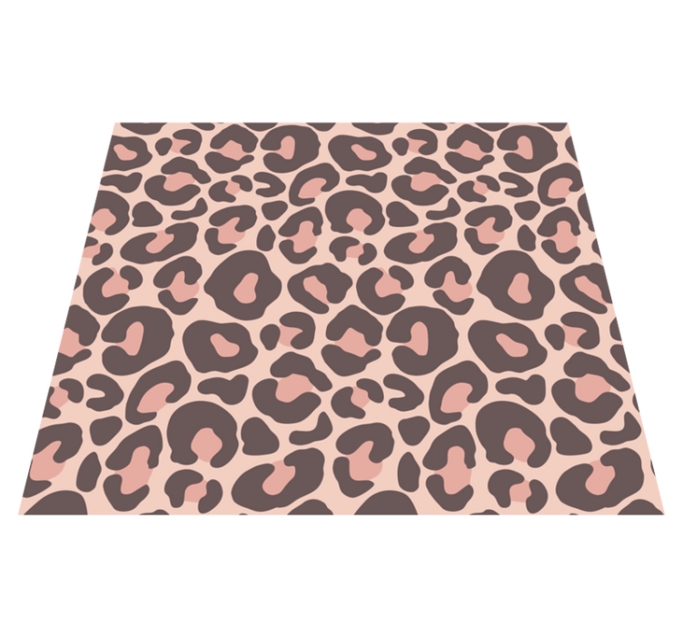 Alfombra vinílica animal print leopardo rosa - TenVinilo