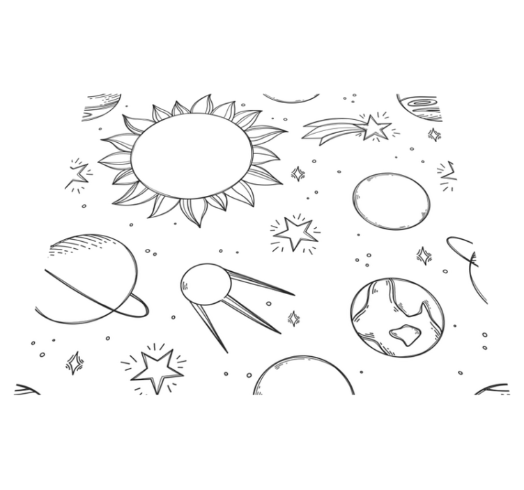 Alfombra vinílica estrellas espacio para niños - TenVinilo