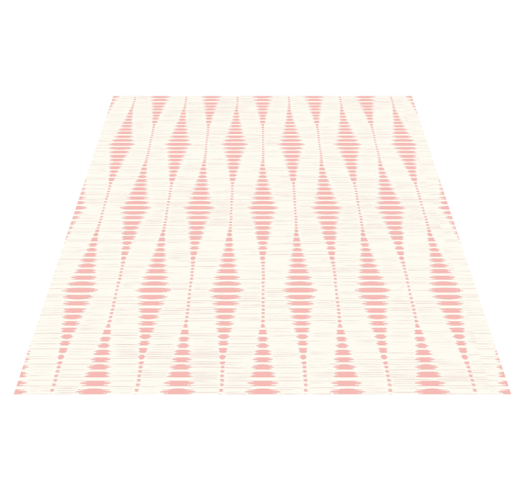 Alfombra vinílica geométrica rosa pastel ikat - TenVinilo