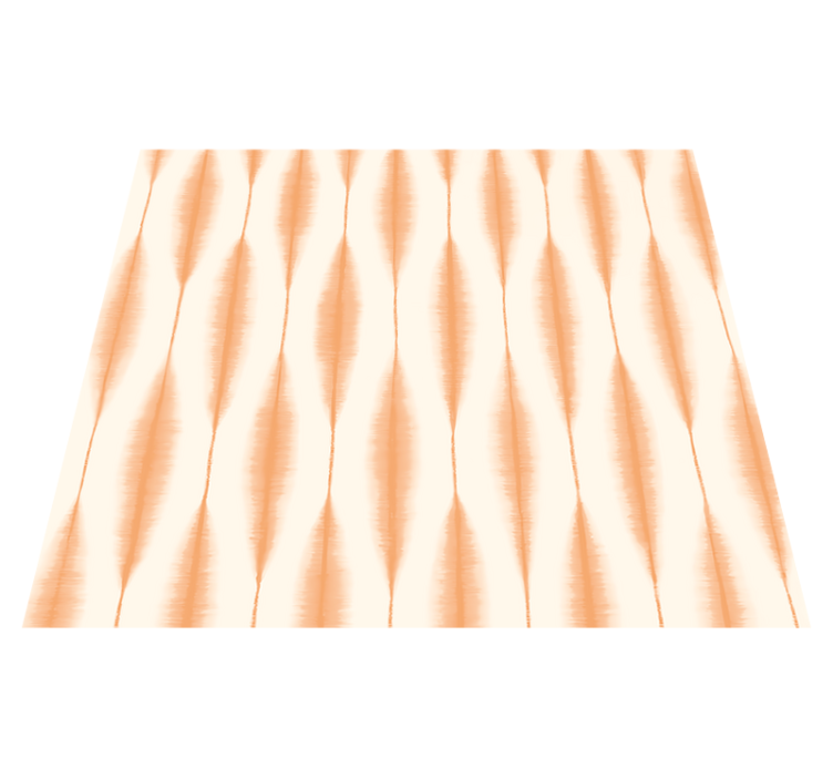 Alfombra vinílica geométrica ikat kasuri naranja - TenVinilo