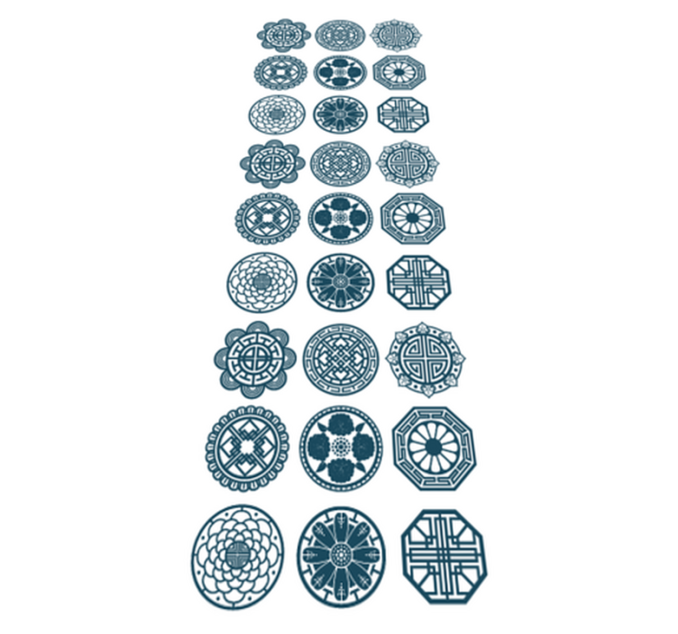 Alfombra vinílica geométrica formas coreanas - TenVinilo