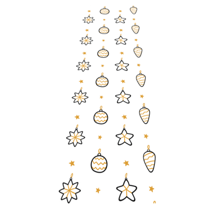 Alfombra vinílica navidad estrellas geométricas blancas - TenVinilo