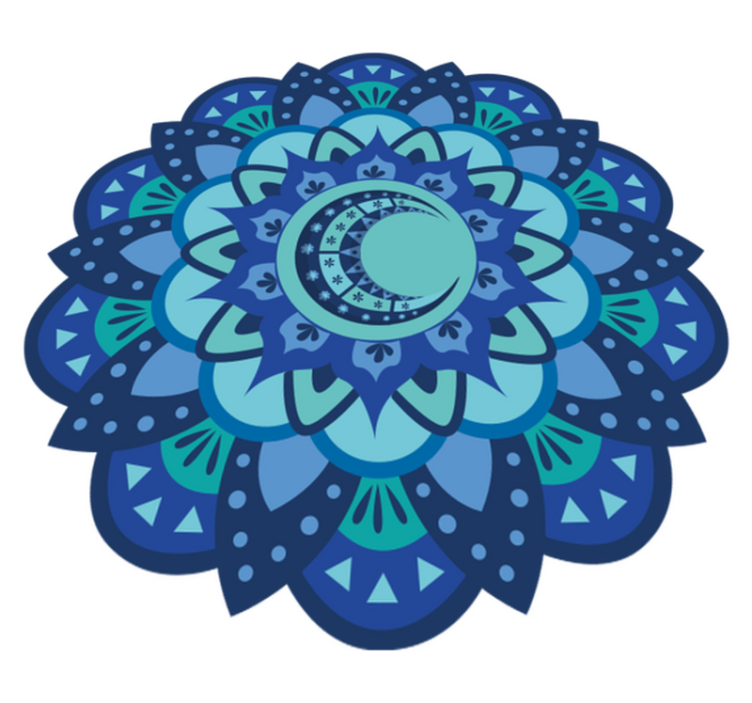 Alfombra vinílica naturaleza mandala botánico elaborado - TenVinilo