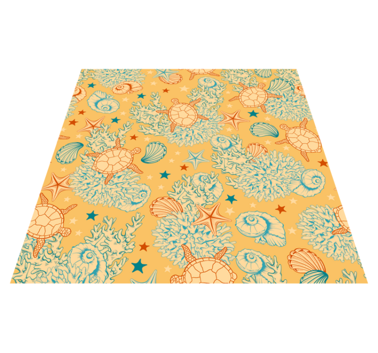 Alfombra vinílica naturaleza vida marina y coral - TenVinilo