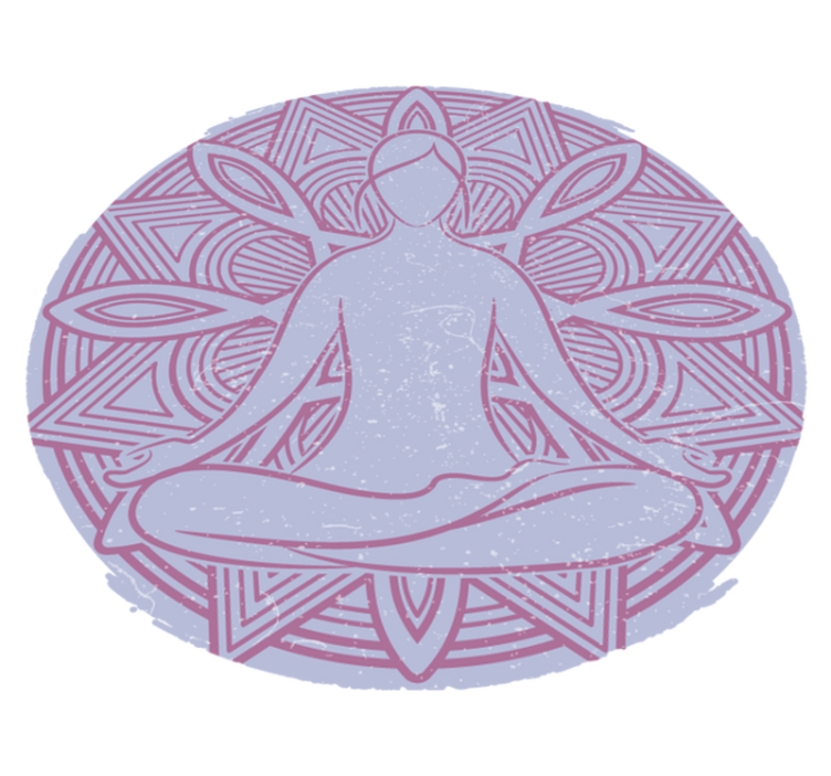 Alfombra vinílica naturaleza figura meditativa mandala - TenVinilo