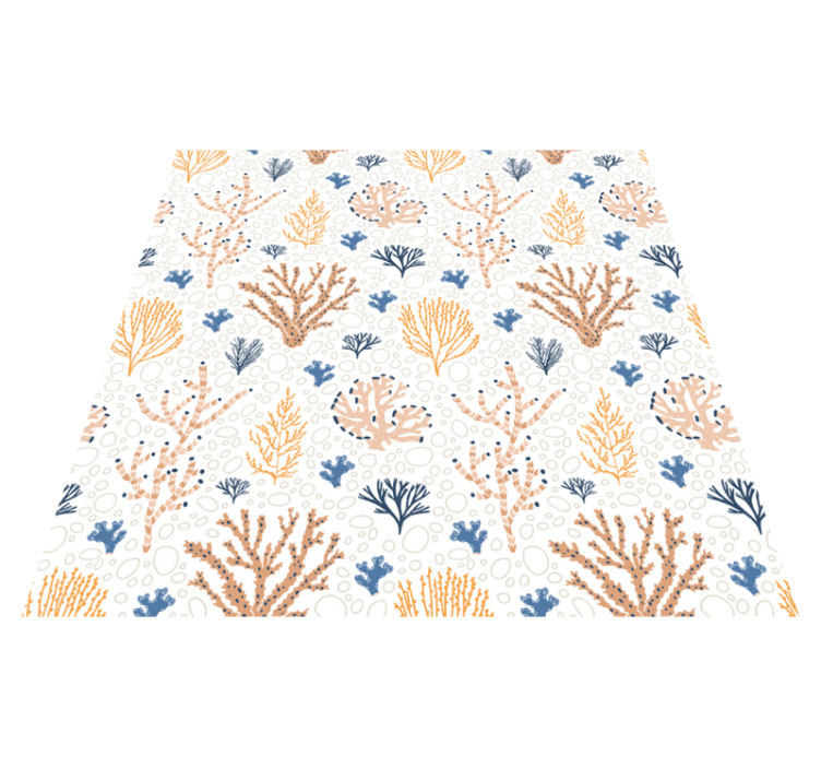 Alfombra vinílica naturaleza diseño coral estiloso - TenVinilo