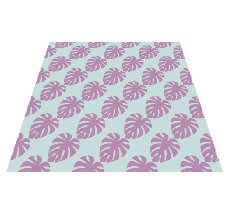 Alfombra vinílica naturaleza estampado de hojas - TenVinilo