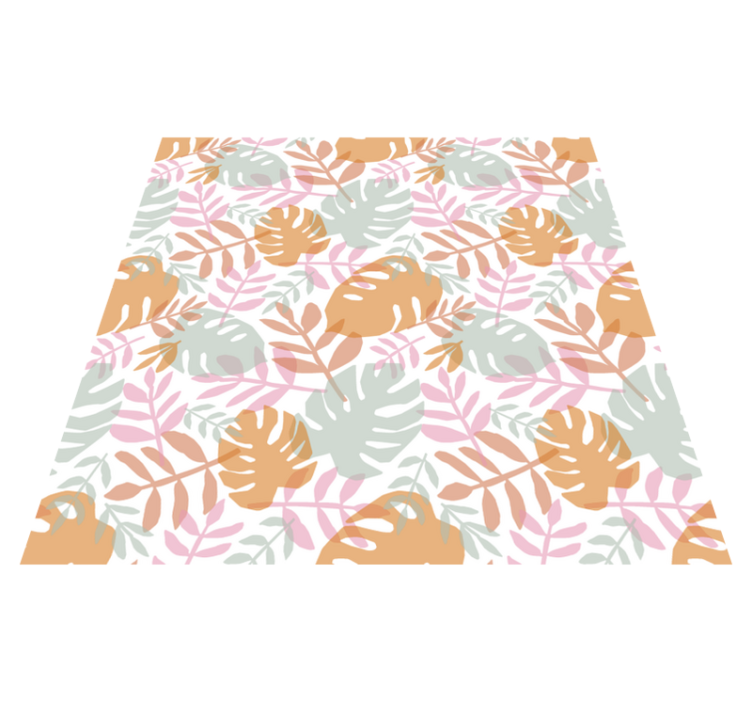 Alfombra vinílica naturaleza motivo hoja verde - TenVinilo