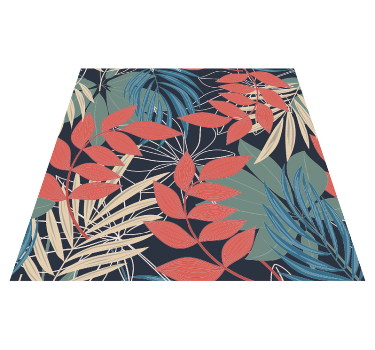 Alfombra vinílica flores diseño moderno elegante - TenVinilo