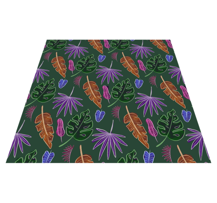 Alfombra vinílica flores geometric neon pantalla - TenVinilo