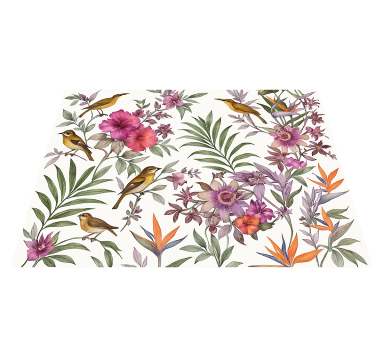 Alfombra vinílica dormitorio bosque colorido - TenVinilo