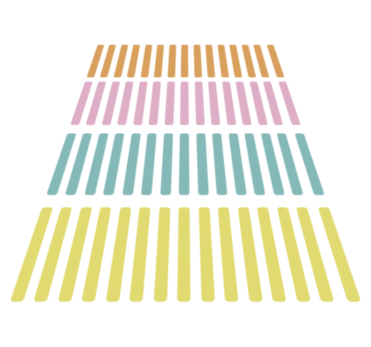 Alfombra vinílica geométrica y pegatinas confeti - TenVinilo