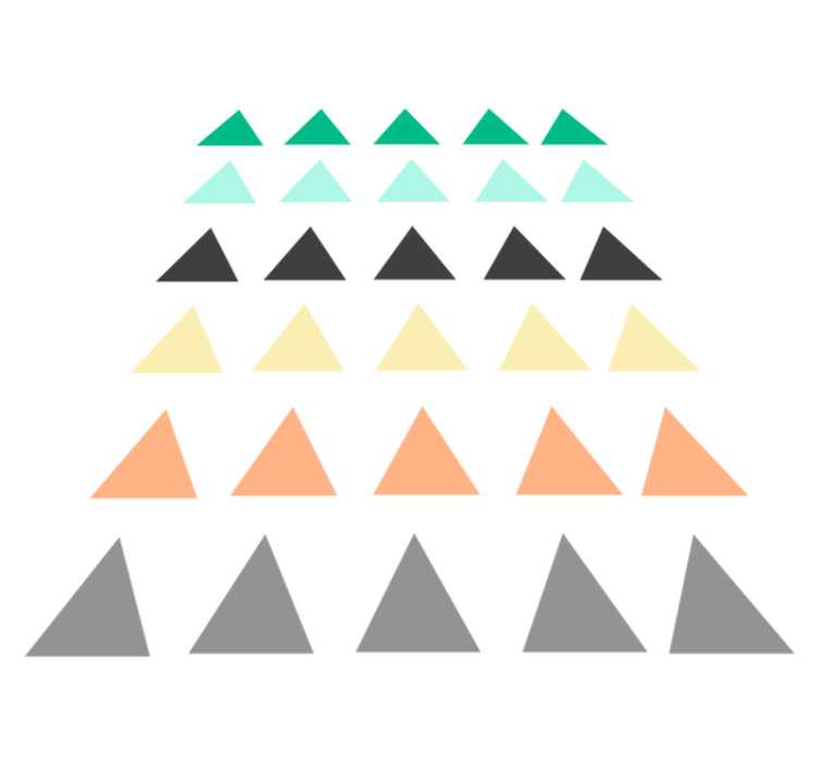 Alfombra vinílica geométrica pack de 30 triángulos pequeños - TenVinilo