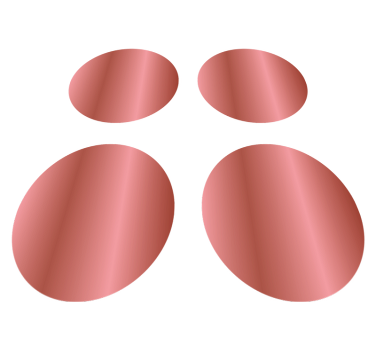 Alfombra vinílica geométrica lunares rosa dorado - TenVinilo