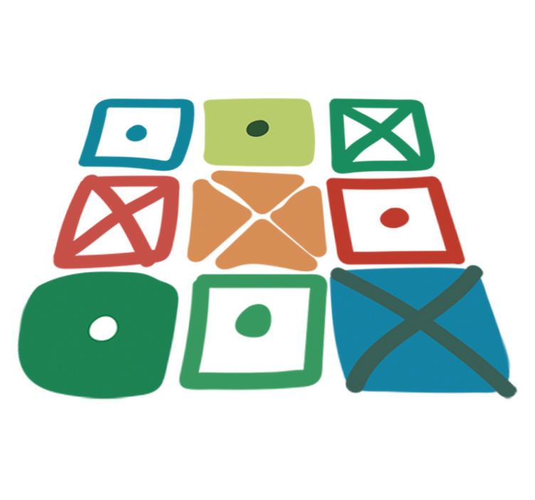 Alfombra vinílica geométrica diseño de cuadrados diferentes - TenVinilo