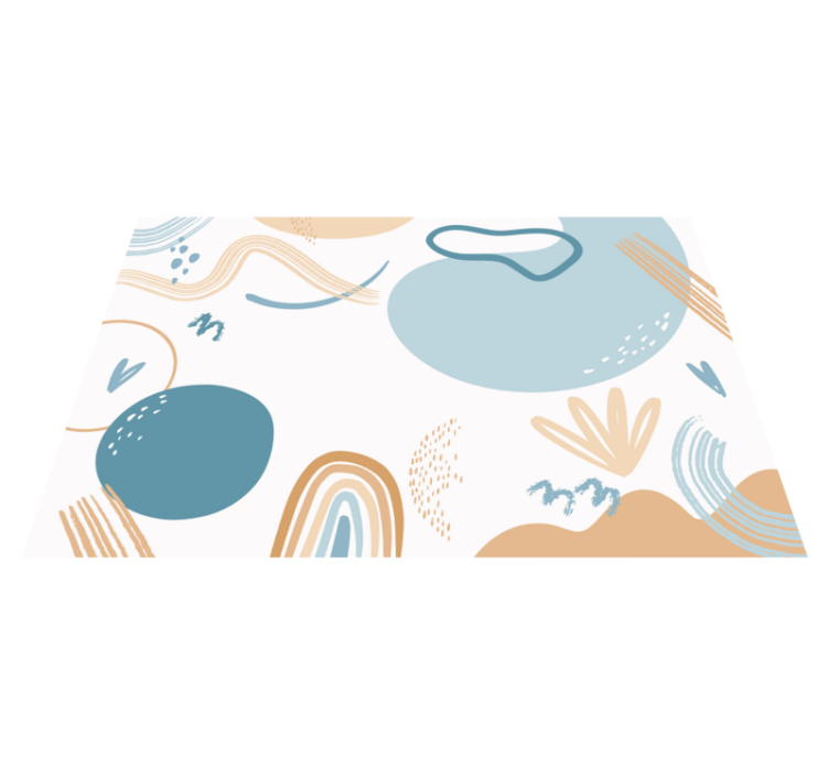 Alfombra vinílica geométrica formas de color - TenVinilo