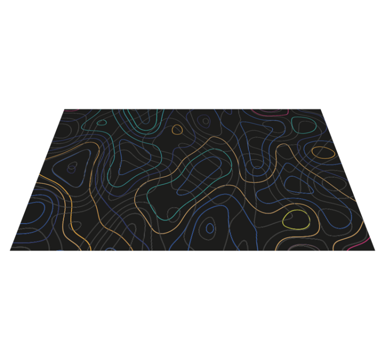 Alfombra vinílica geométrica formas multicolor - TenVinilo