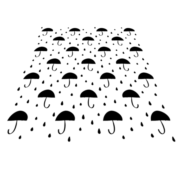 Alfombra vinílica geométrica confeti de gotas de lluvia - TenVinilo