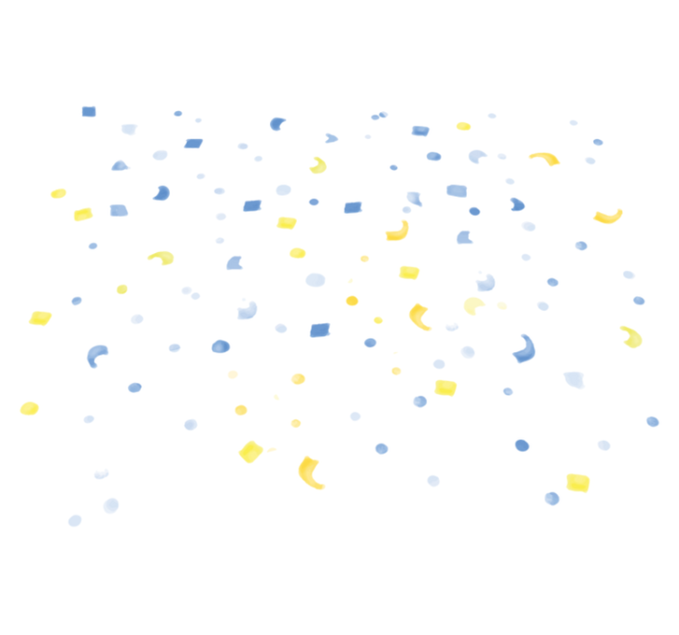 Alfombra vinílica geométrica confeti acuarelado - TenVinilo