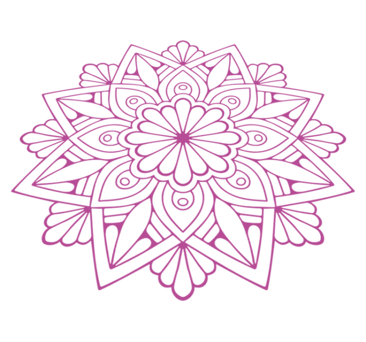 Alfombra vinílica geométrica elemento botánico elaborado - TenVinilo