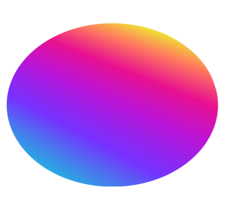 Alfombra vinílica geométrica círculo de degradado colorido - TenVinilo