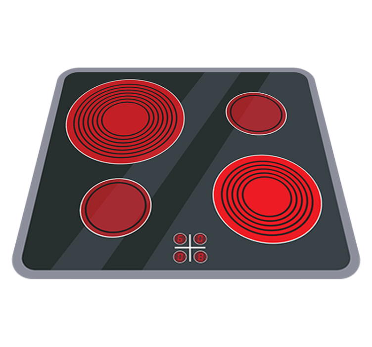 Alfombra vinílica infantil cocina vitrocerámica - TenVinilo