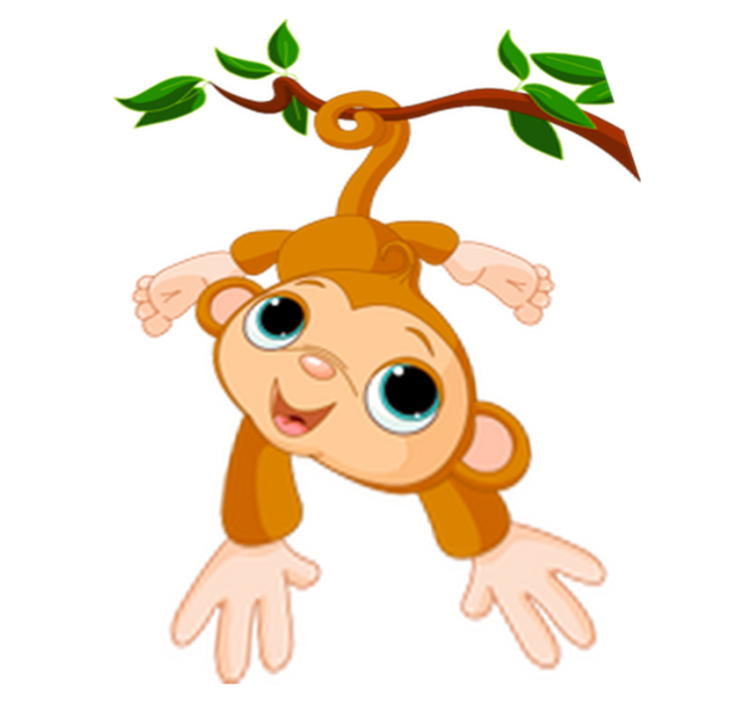 Alfombra vinílica infantil mono feliz - TenVinilo