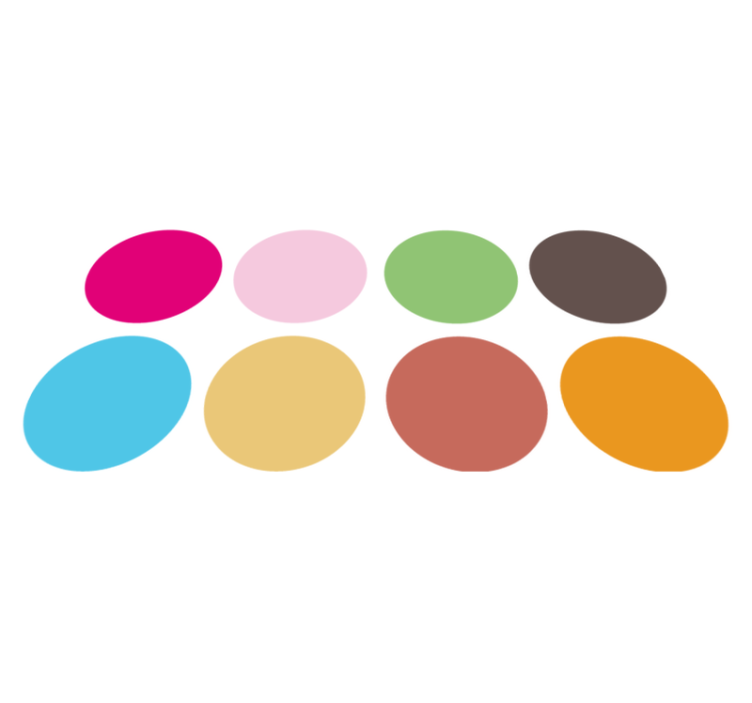 Alfombra vinílica infantil stickers círculos de colores - TenVinilo