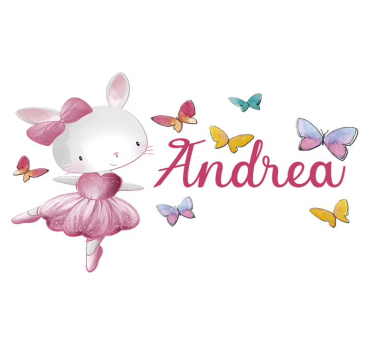 Alfombra vinílica infantil bailarina rodeada de mariposas - TenVinilo