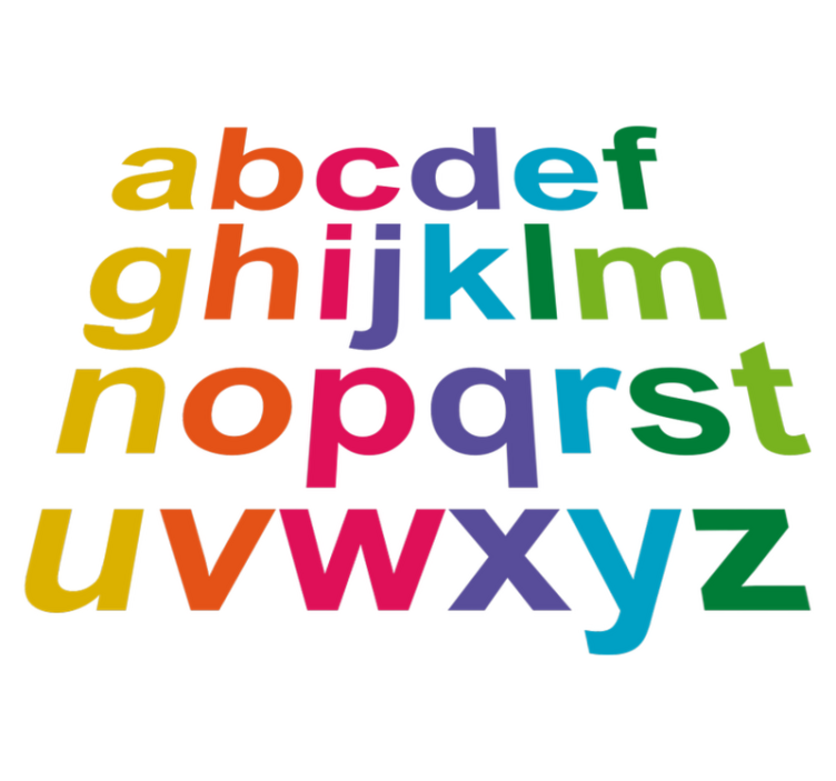 Alfombra vinílica infantil abecedario colores mínimos - TenVinilo