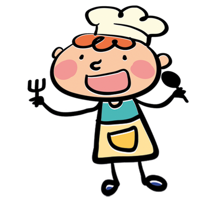 Alfombra vinílica infantil pequeño chef - TenVinilo