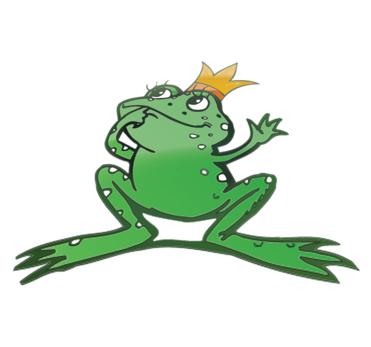 Alfombra vinílica infantil rana rey - TenVinilo