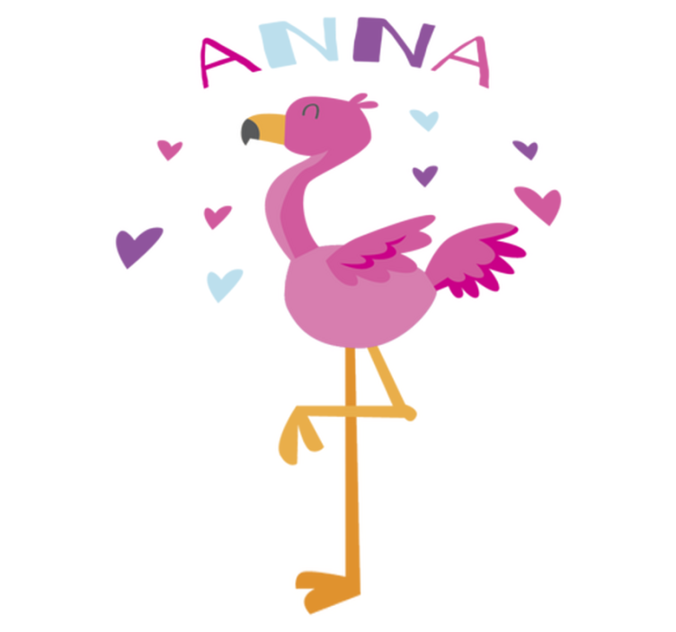 Alfombra vinílica infantil flamenco personalizable - TenVinilo