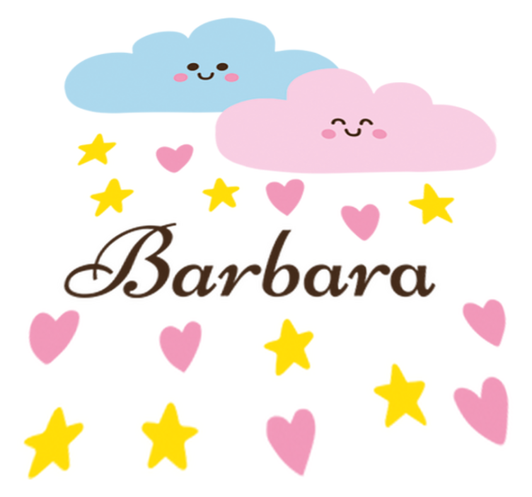 Alfombra vinílica infantil nube azul y rosa con nombre - TenVinilo