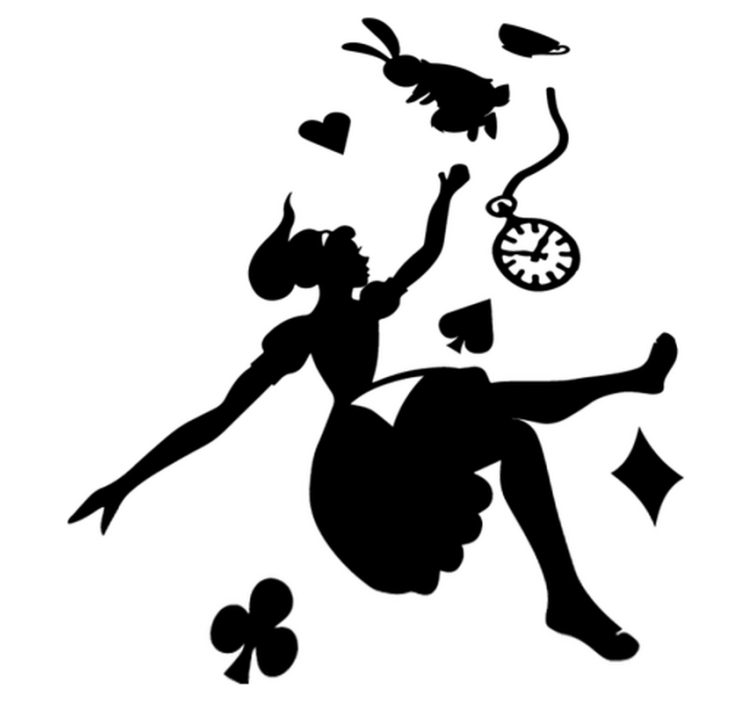 Alfombra vinílica infantil alicia y el conejo blanco - TenVinilo