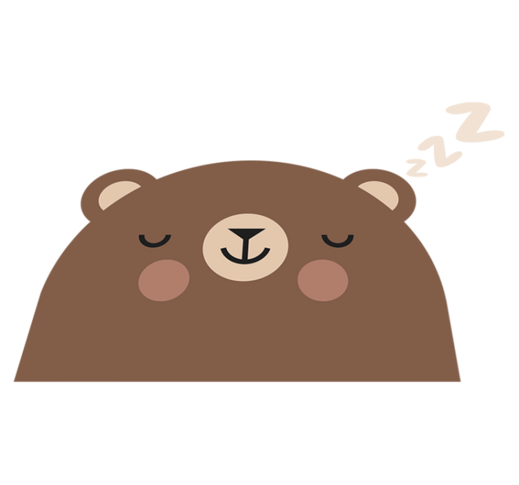 Alfombra vinílica infantil oso para cama infantil - TenVinilo