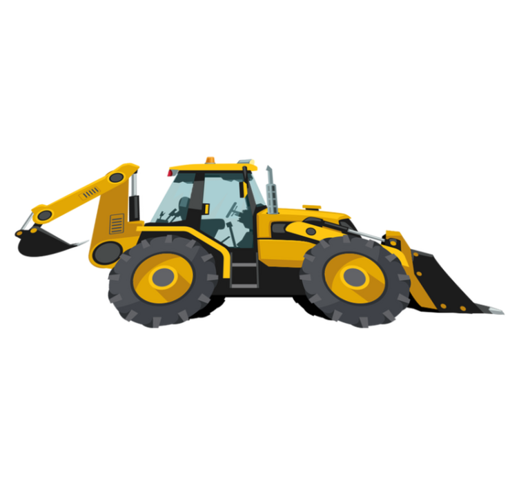 Alfombra vinílica infantil tractor realista - TenVinilo