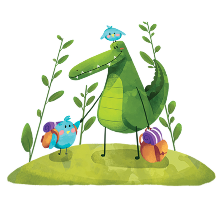 Alfombra vinílica infantil amigos del pantano - TenVinilo