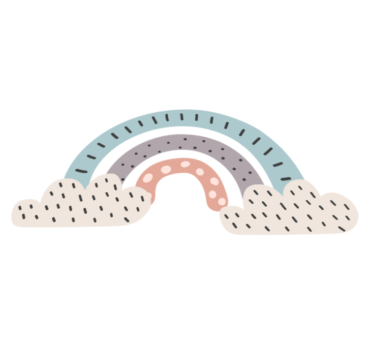 Alfombra vinílica infantil arcoíris nórdico tricolor - TenVinilo