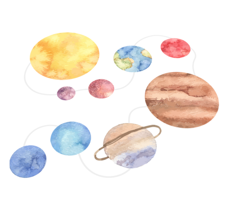 Alfombra vinílica infantil mapa del sistema solar - TenVinilo