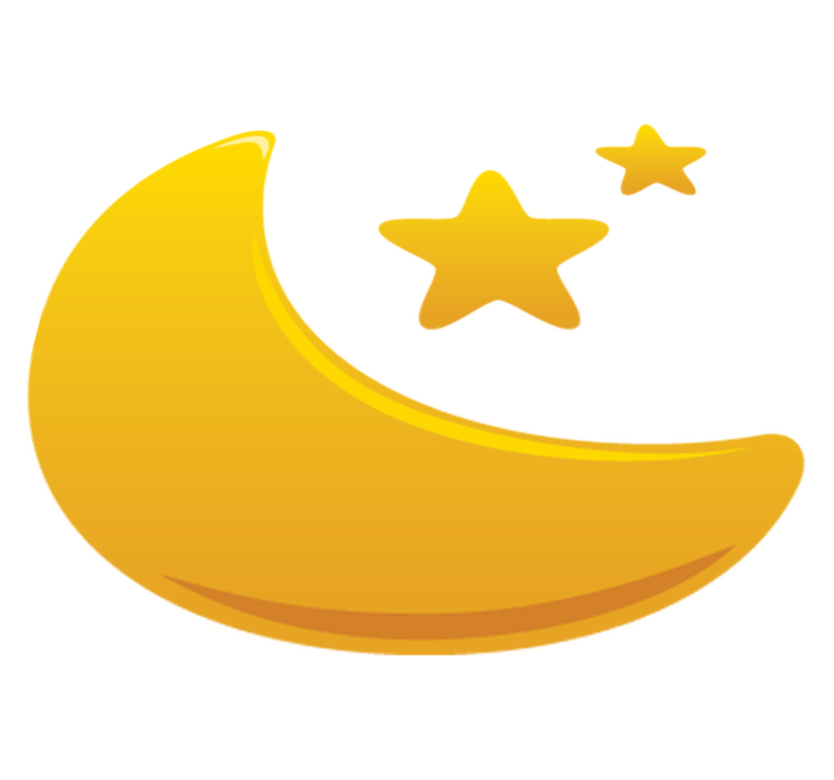 Alfombra vinílica infantil media luna y estrellas - TenVinilo