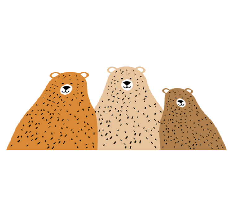 Alfombra vinílica infantil amigos de tres osos - TenVinilo