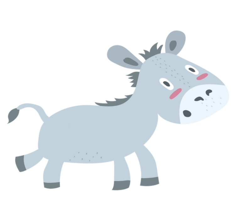 Alfombra vinílica infantil burro gris - TenVinilo