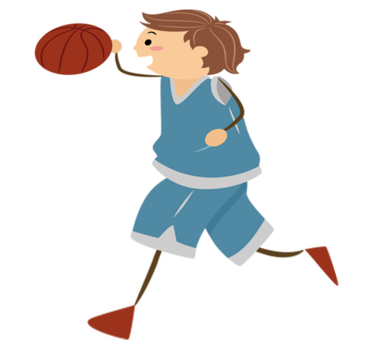 Alfombra vinílica infantil niño baloncesto - TenVinilo